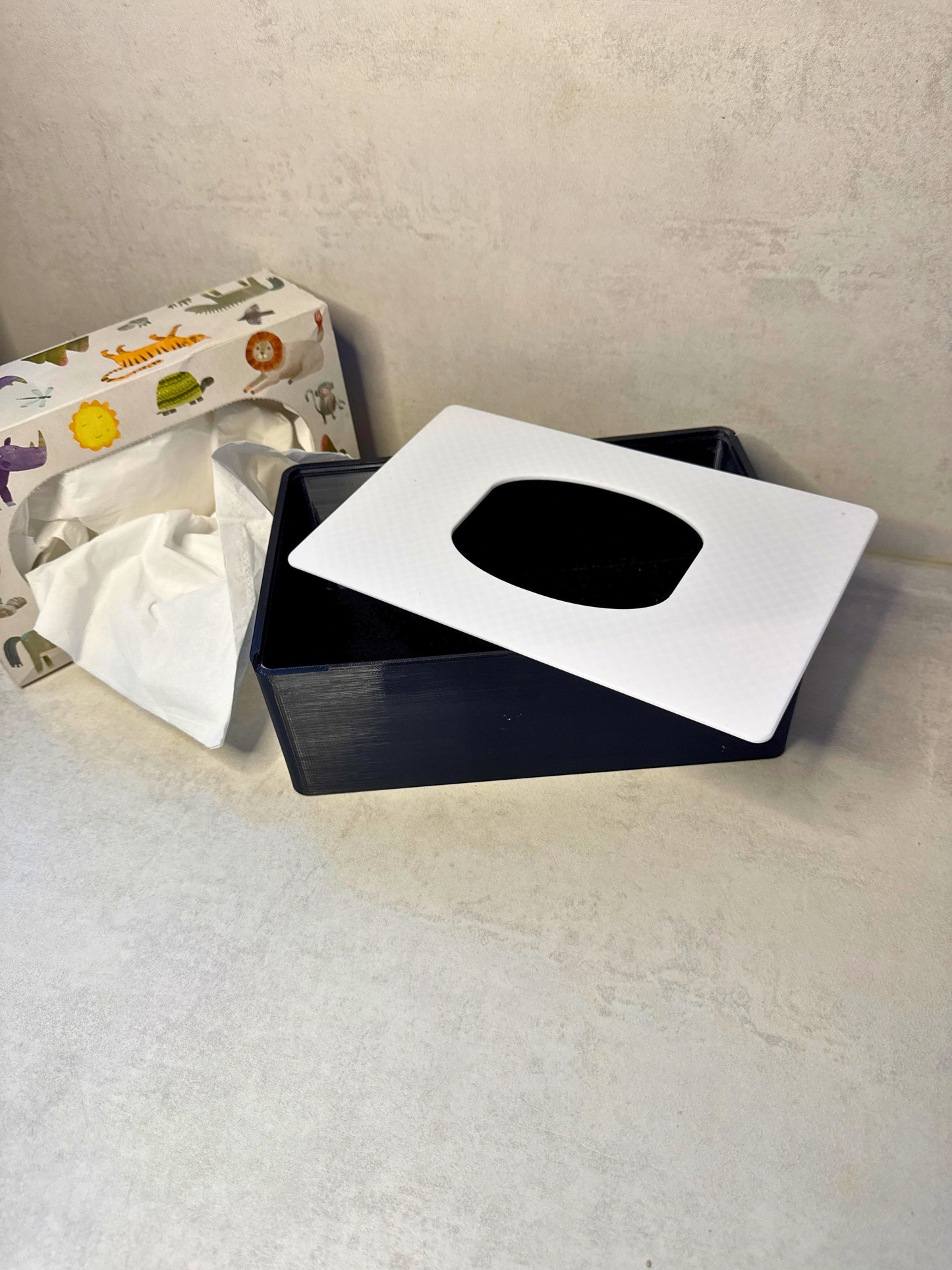 Unruhige Taschentuchboxen vermeiden – Schlichte Box für Zupfboxen (dm & Rossmann)